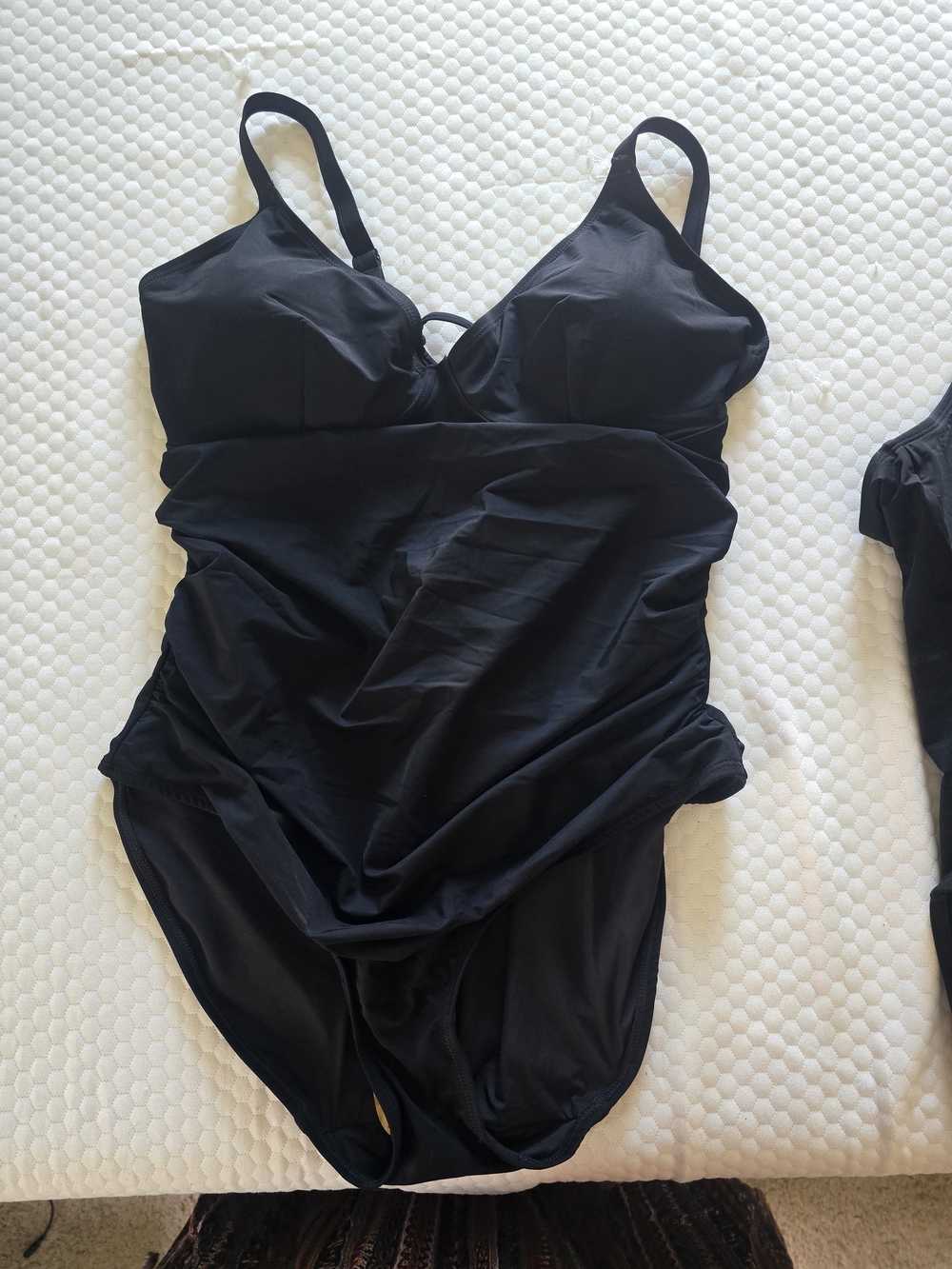 Black One-Piece Swimsuit with Built-In Cups
